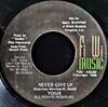 7inch Record YOGIE  Never Give Up NONE FiWi Music 1995 Jamaica Reggae Ska  Dub Used