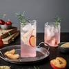1PCS Creative Square Glass Transparent Cold Drink Large Capacity Iced Coffee Milk Tea Drinking Cup Red Wine Glass Coffee Cup