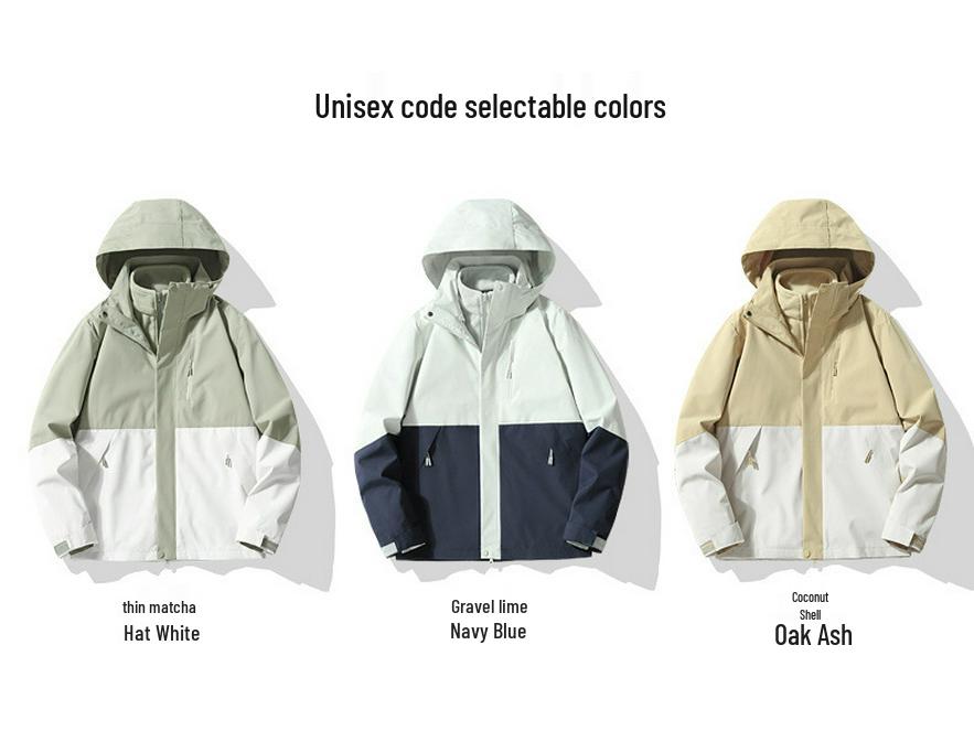 Camel Women's 3-in-1 Windproof Waterproof Mountaineering Jacket for Early Spring
