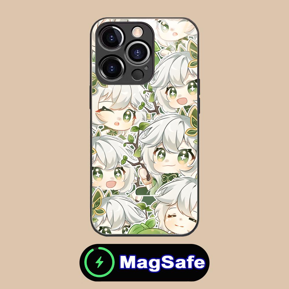 

Genshin Impact Nahida Phone Case for iPhone 16 15 14 13 12 11 Pro Max Plus Mini MagSafe Glass Colour Printing Pretty Smartphone iPhone 11 Pro Max