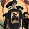 Totenschädel Hip Hop T-Shirt Übergroßes O-Ausschnitt T-Shirt Retro Für Männer Frau T-Shirts Grafikdruck Kleidung Streetwear Oberteile Lockeres T-Shirt