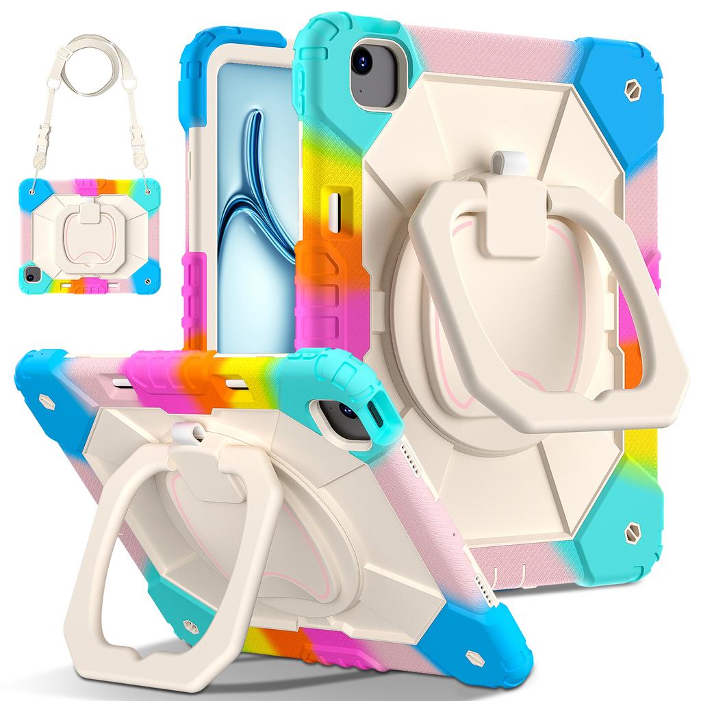 Dla iPada Air 13 (2025)/(2024) Etui z podpórką Silikon+PC Pokrowiec na tablet