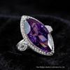 Miki Light Luxury Lila Zirkon Marquise Verlobungsring - Vielseitiges High-End Accessoire
