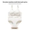 5cm Thickened Wire-free Leopard Print Bra for Enhanced Display and Comfort