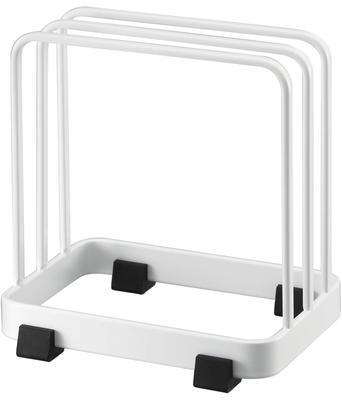 Yamazaki Jitsugyo 7135 Cutting Board Stand White Approx. W12 X D8.5 X H12cm Tower Cutting Board Stand Kitchen Storage
