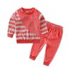 Spring Baby Clothes Set Velvet Casual Boys Child Outfits O-Neck Long-Sleeve 2 Pieces Blouse Pants Girls Kidswear