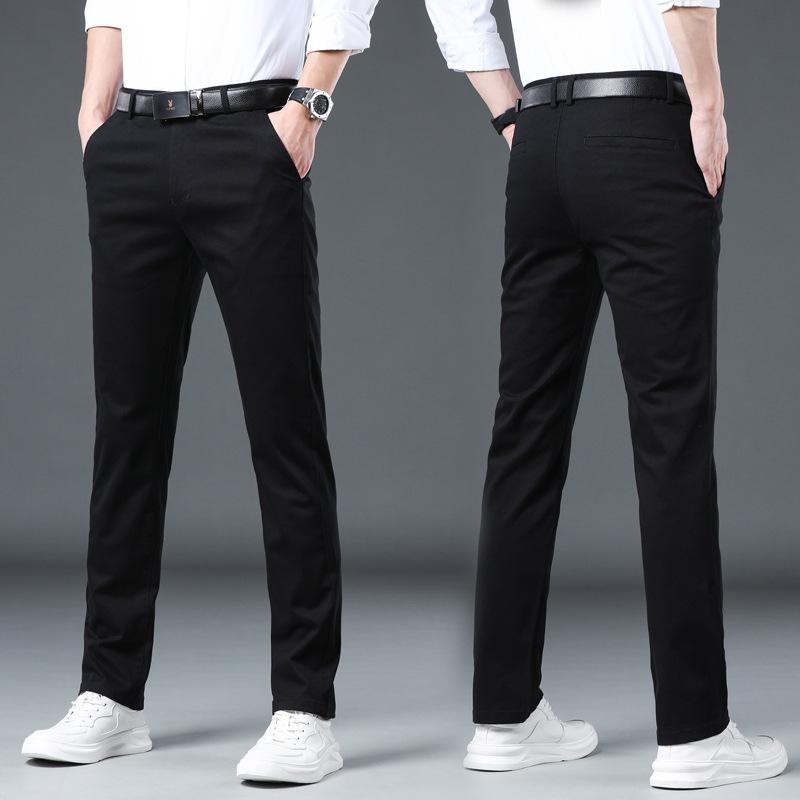 Spring And Summer New Casual Pants For Men, Elastic Thin Fit, Slim Fit, Small Straight Tube, Youth, Multi-Color Men'S Casual Pants