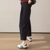 Women's Elastic High-Waist Loose Fit Drawstring Cropped Casual Pants