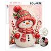 Frameless Pearl Painting Kit Festive Snowman Aesthetic Wall Art DIY Sparkling Bead Canvas Room Decor Creative Craft Christmas Gift