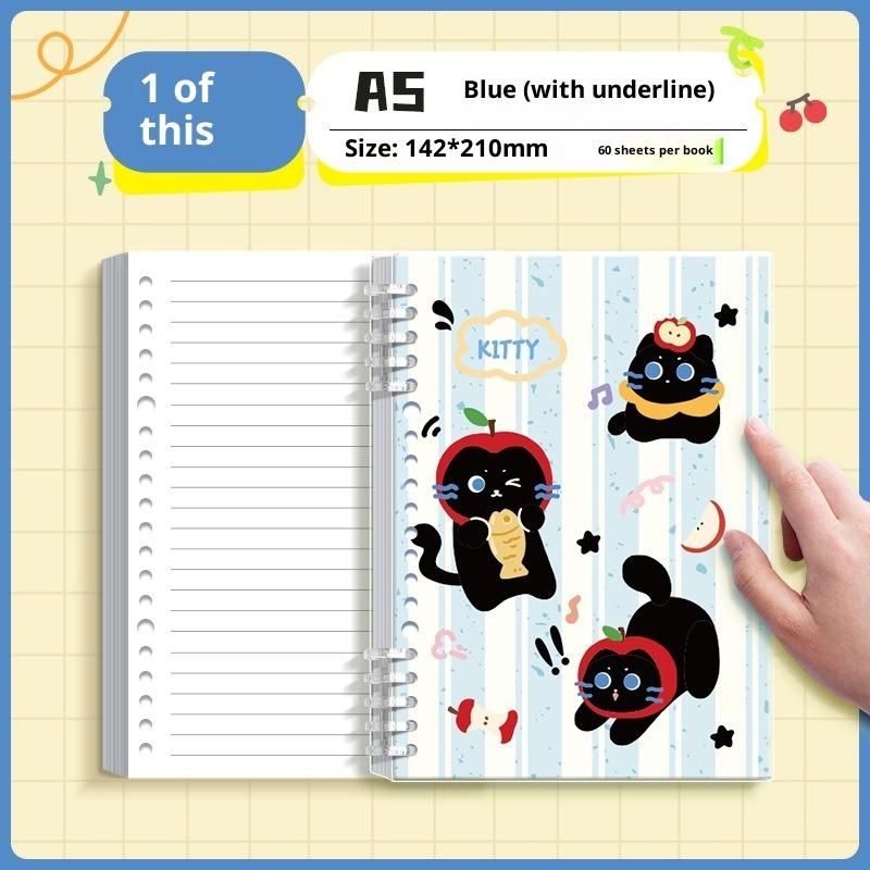 American Apple Loose-leaf Book High Value Coil Student Cute Girl Notebook Diary Stationery