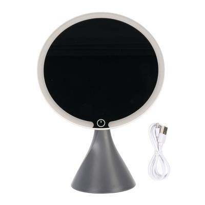 Travel Makeup Mirror with Lights 3 Color Temperatures Stepless Dimming Lighted Cosmetic Makeup Mirror USB Rechargeable