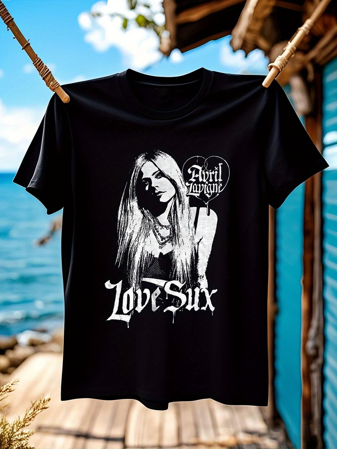 Avril Lavigne Official Love Sux Graphic Tshirt Graphic Ts... XXXXL