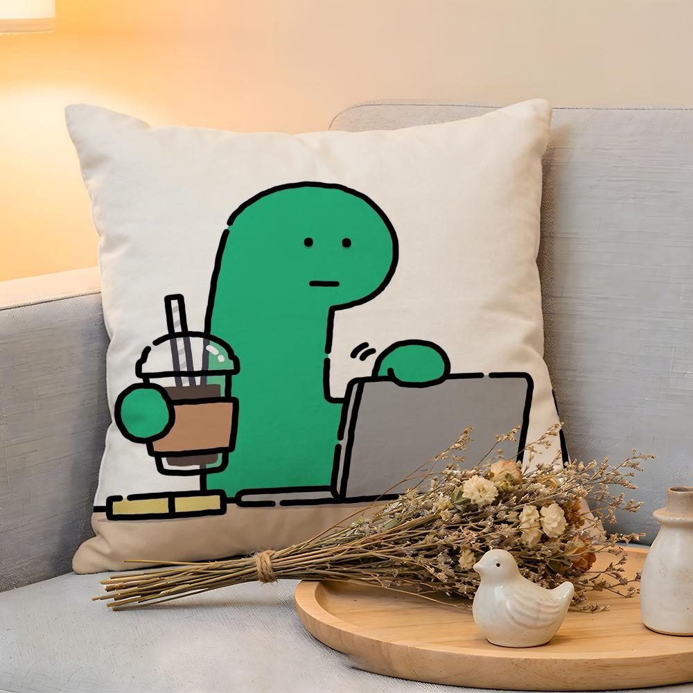 

Cushion Cover Linen SkinFriendly Soft Decorative Case For Sofa Home Decor Joguman Korean Instagram Dinosaur Pillow cover 30x30cm
