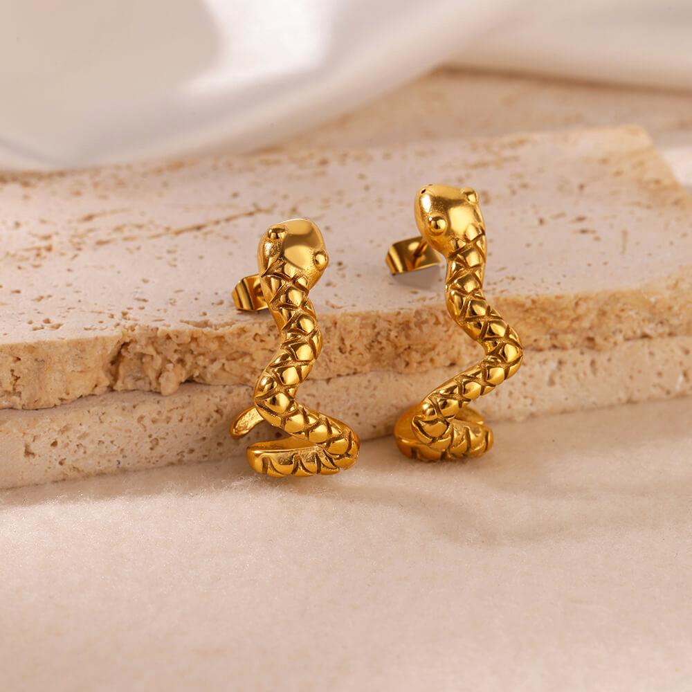Stainless Steel Geometric Claw Earrings For Women Gold Color Starfish Heart Stud Earring Fashion Wedding Waterproof Jewelry Gift
