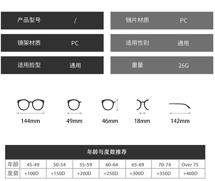 Quality 0~40 Classic Style Rectangular Eyeglass Frame Reading Glasses HD Anti Blue Light Men Women Reading Glasses