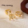 Ocean Holiday Alloy Ring Set: Shell & Starfish Design, Openable 3-Piece