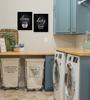 Inkdotpot 2 Piece Laundry Signs for Laundry Room Decor Wash Dry Fold Repeat Poster With Frame, Laundry Room Wall Art Signs Framed