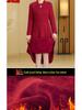 Winter Mother-in-law Wedding Outfit 2025: Velvet-Enhanced Dress Suit for Middle-Aged & Elderly Mothers.