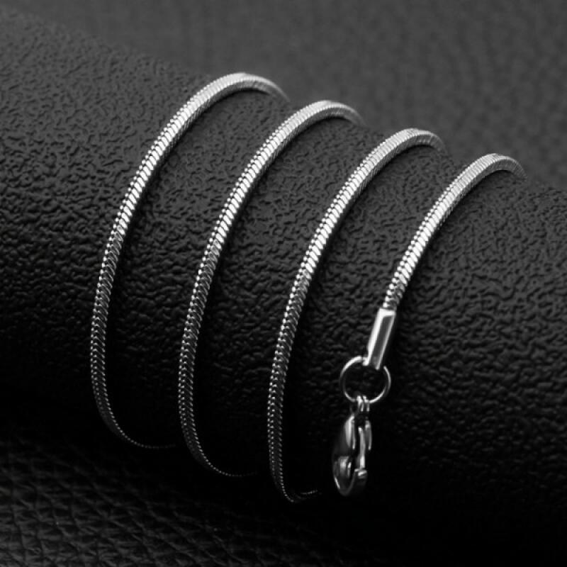 

Surgical steel square diagonal chain necklace (2mm) 2mmx50cm(c)