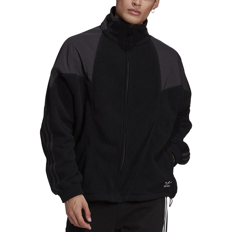 Adidas Retro Stand Collar Warm Sports Casual Jacket Men Jacket Black GE0838