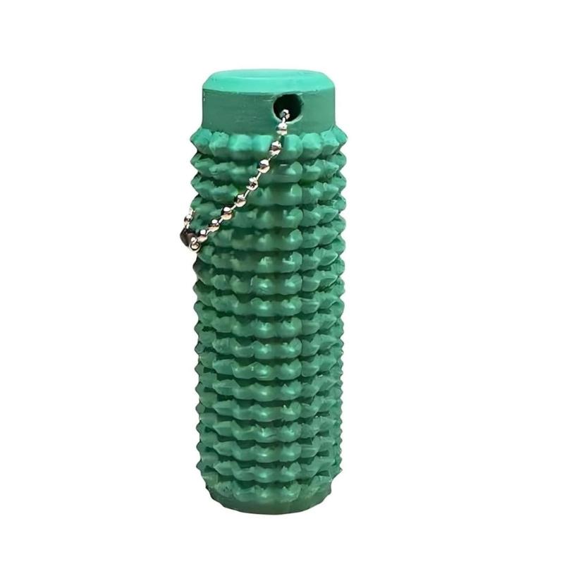 

Mini Roller Massage Keychain For Stress Relief Quiet Discreet Textured Charm Toy With Textured Grip зелёный