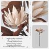 Retro White King Protea Artificial Flower Flocking Photo Props Simulation Flower Caramel Faux Flower Home Decoration