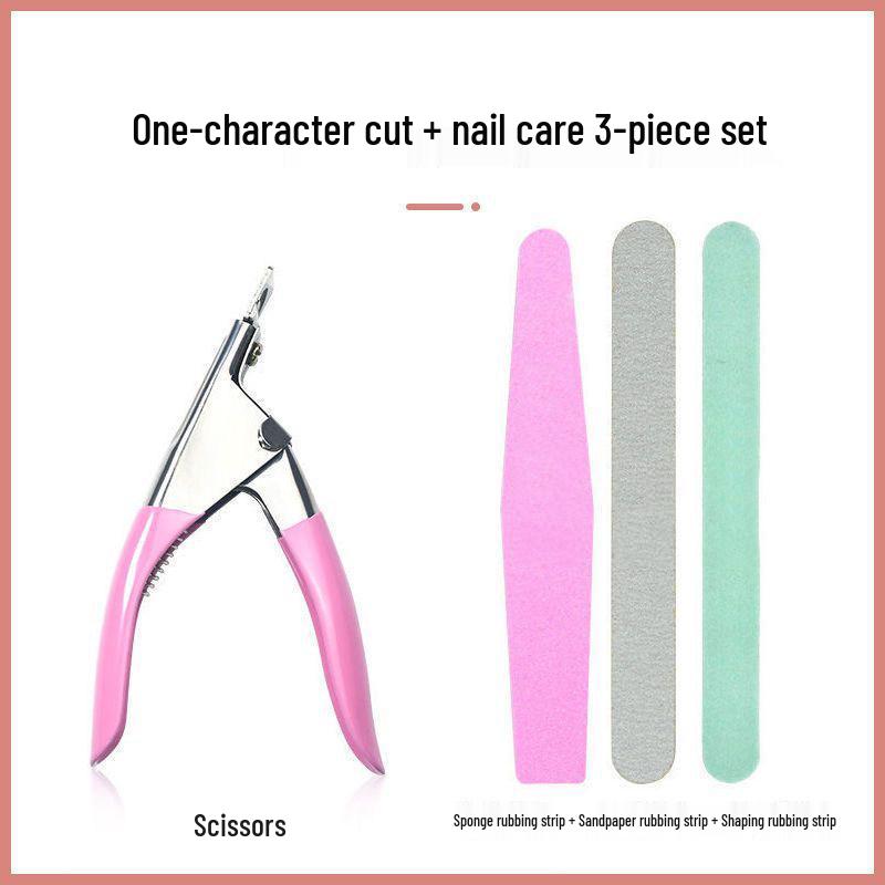 U-Shaped Nail Clippers and File for Gel Extensions - Salon-Quality Manicure Tool Set