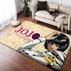 Anime A-J-J-JoJo B-Bizarre A-Adventure Floor Mat Cozy Flannel Soft Thick Non-Slip Mat for Living Room Bedroom Kitchen Decor Rugs