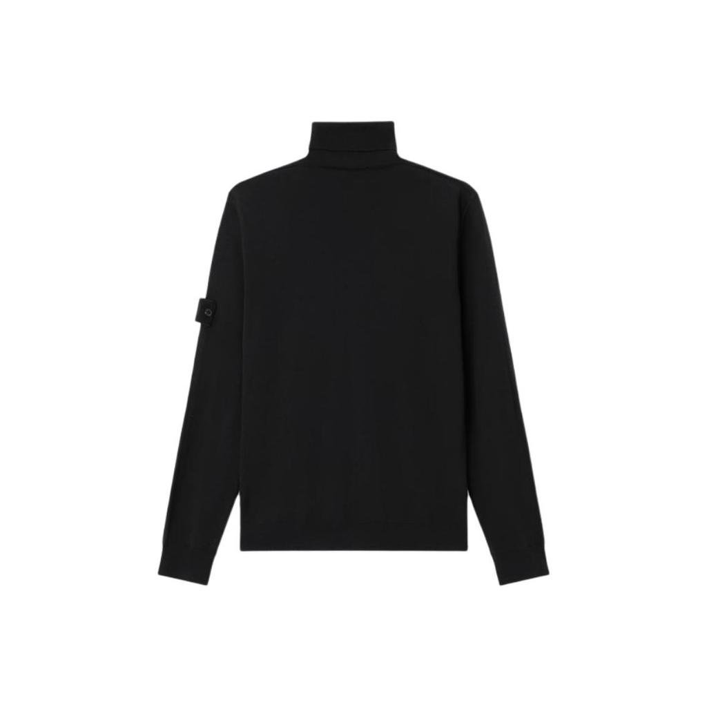 Stone Island Ghost Series FW25 Knitted High Neck Ribbed Loose Fit Sweatshirt With Left Arm Logo Men sweater K2S155100075S00FC-V0029