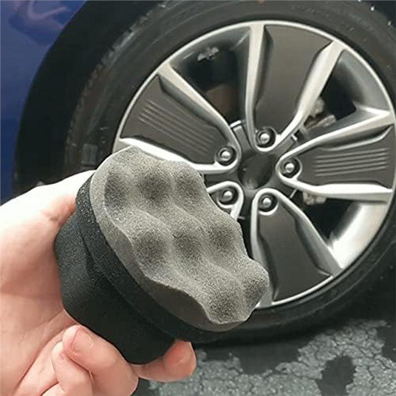 Reble Hex-Grip Tire Detailing Tool For Applying Tire Shine, 2 Pack Large Tire Dressing Applicator Pad