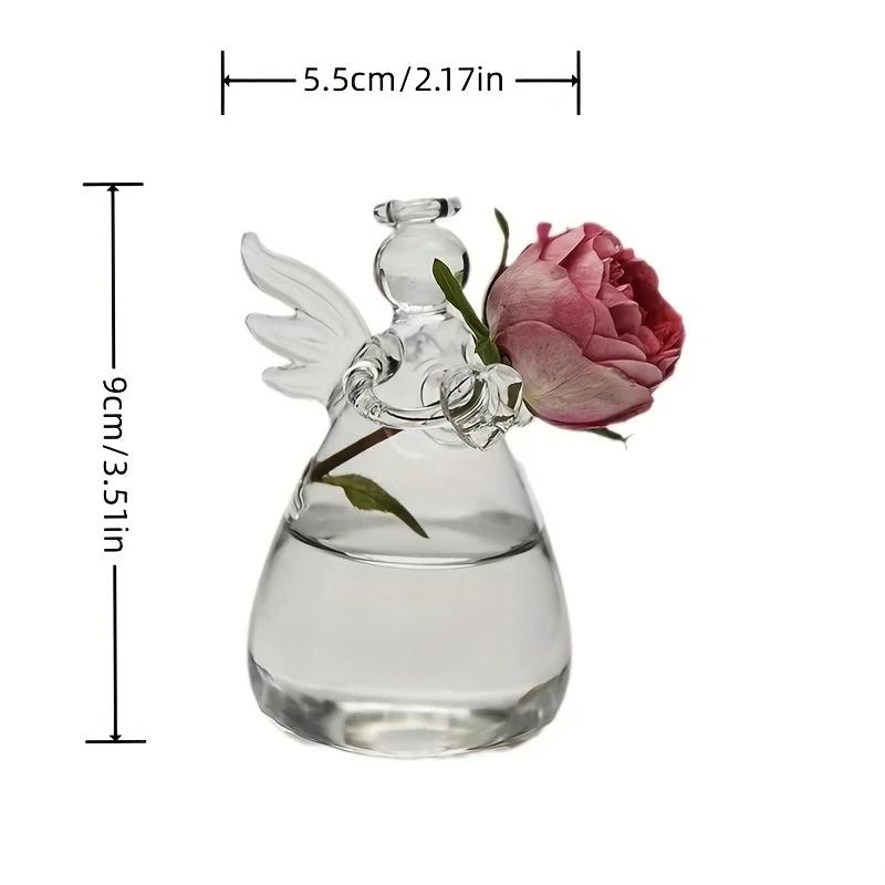 

Стеклянная ваза «Ангел» ручной работы для гостиной, офиса, рабочего стола, украшения для дома, подвесные гидропонные цветы, прозрачная ваза «сделай сам»