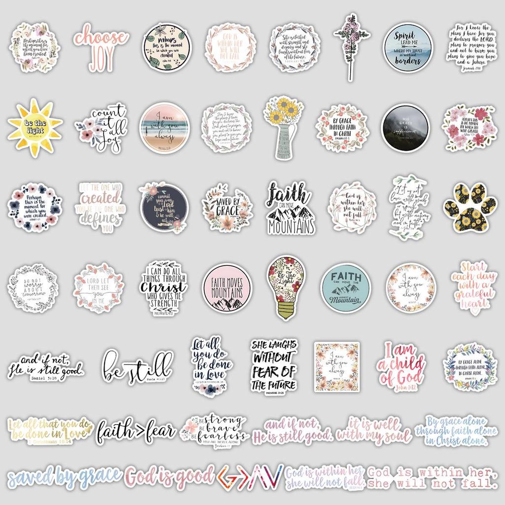 50 Inspirational Graffiti Text Stickers - Waterproof & Creative for Water Bottles, Luggage