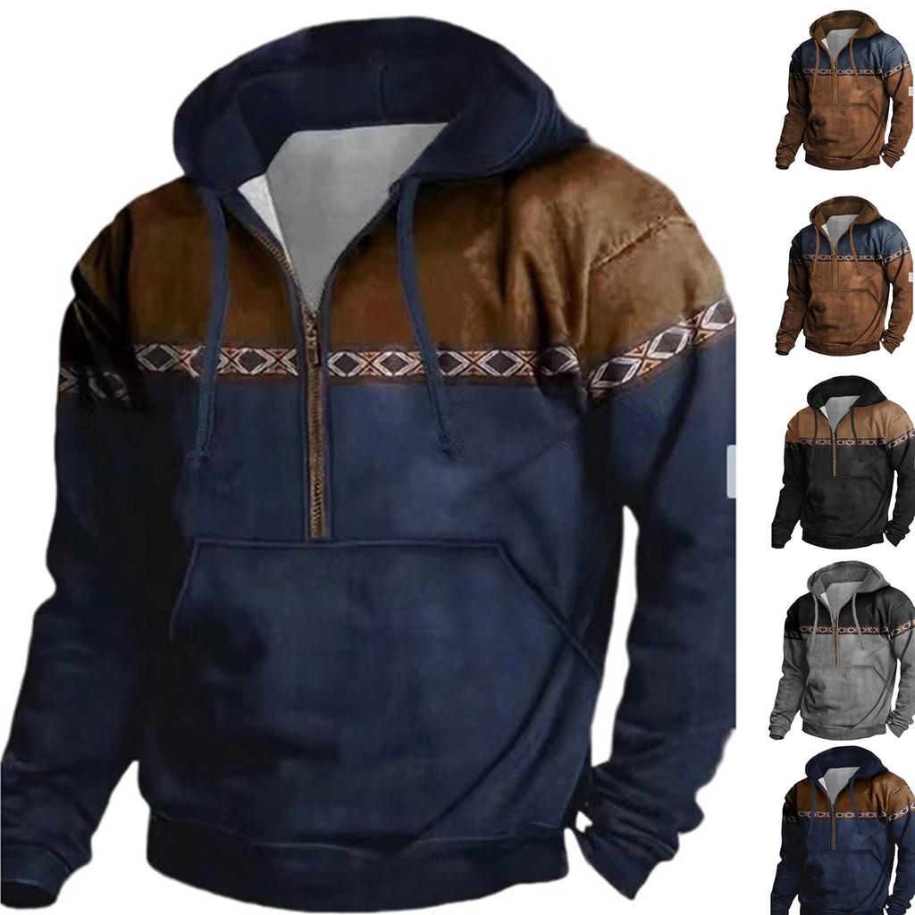 Men  Leisure  Fashion  Hooded Hood  Zipper  Hoodie