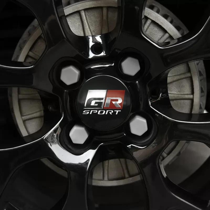4Pcs 56mm 60mm GR Sport Logo Badge Car Wheel Center Cap Hub Covers Stickers For Toyota Fortuner Verso Prius Hiace Yaris Corolla
