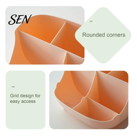 Stationery Container for Writing Tools Multi-functional Storage Box, Large Capacity 6 Grids Desk Organizer, Compact Pen Cup School Easy Access