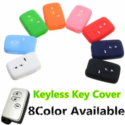 Car Silicone 3 Button BTN Remote Key Fob Case Cover Shell Protector For Toyota Prado Crown