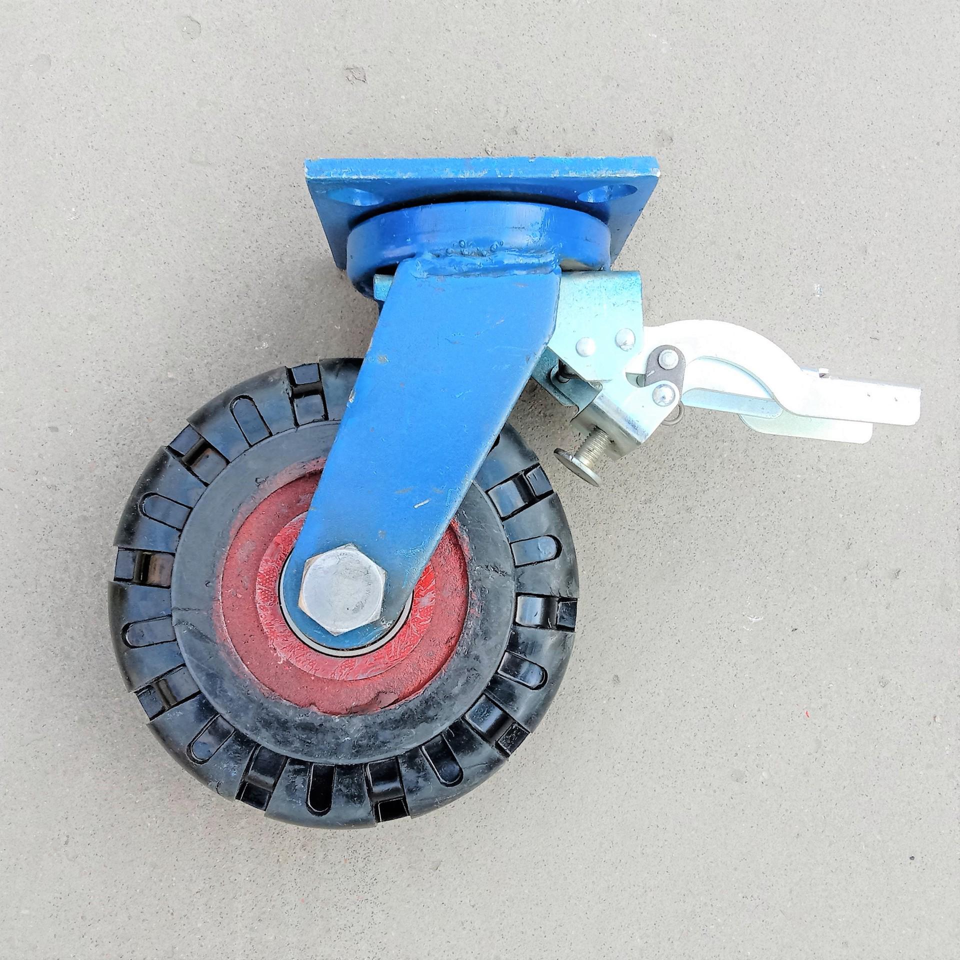 Ultra Heavy Duty Swivel Caster Brake Wheel with Iron Core and Rubber Coating