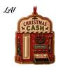 Fun Christmas Gift Accessories 2D Acrylic Cash Holder Ornament Card Hanging Retro Style Holiday Ornaments Xmas Tree Decor Reusable Pocket