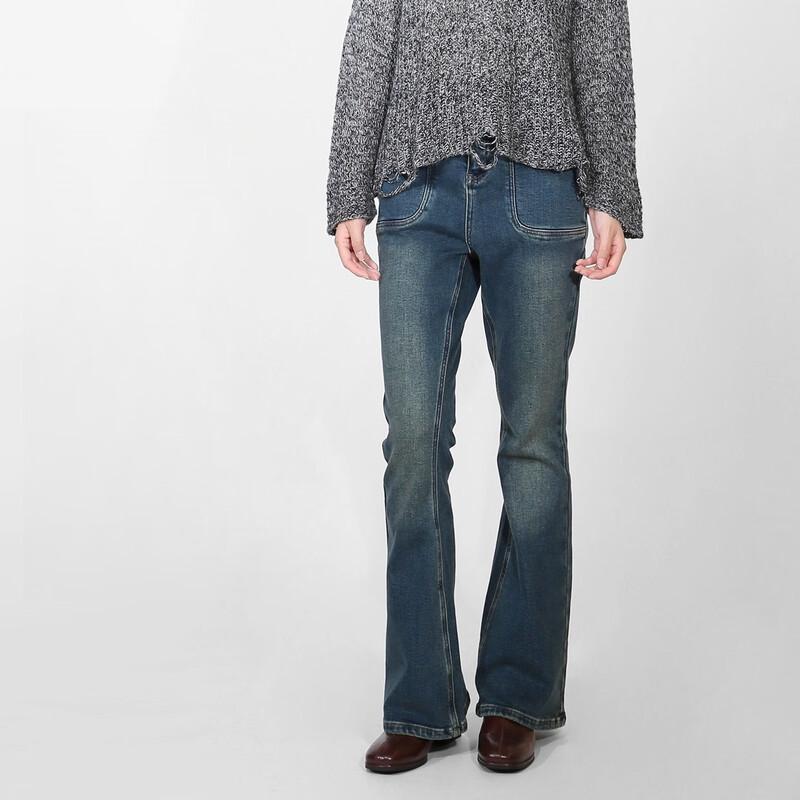 

Sweet basil Women s Micro Flare Long Jeans XL