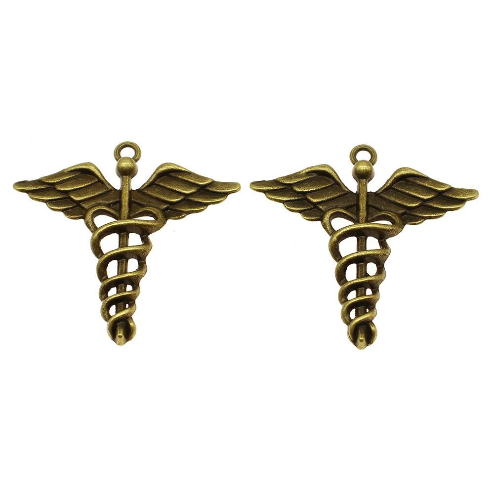 Cobra Snake Charms Antique Bronze Silver Pendants For DIY Bracelet Necklace Jewelry