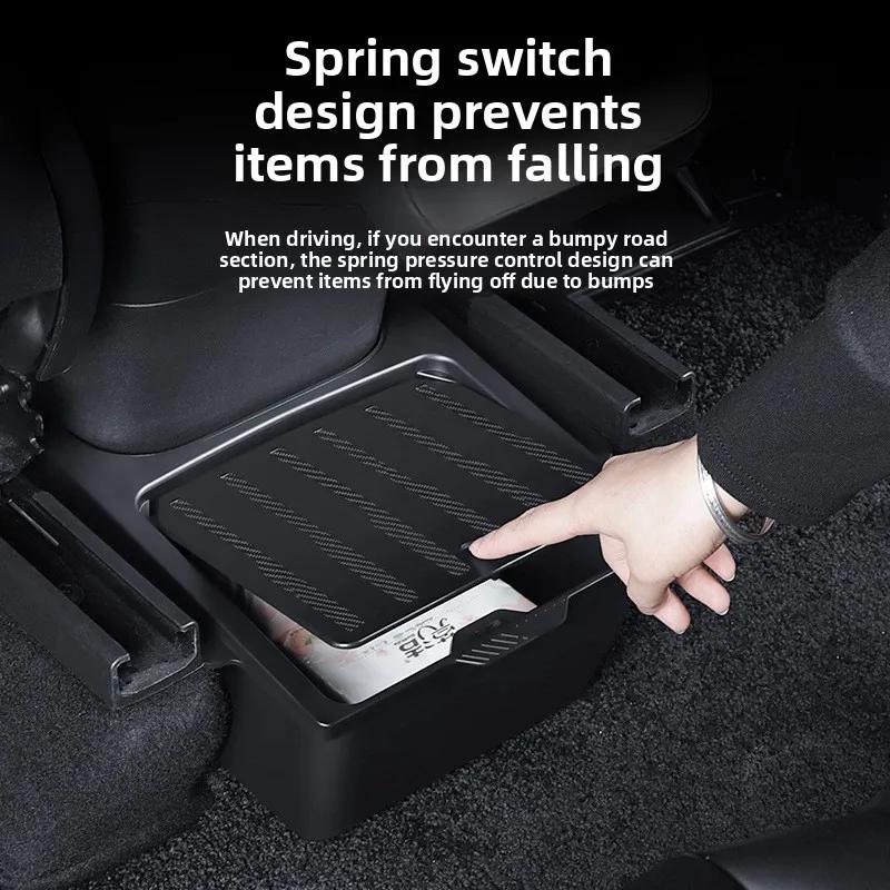 Bilklistermärke För Tesla Model Y Bakre Förvaringslåda Bakre Mittenförvaringslåda Soptunneförvaring Grossist Bilaccessoarer Modifiering