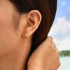 1 Paar runde kleine Creolen für Damen und Herren, Vergoldeter Edelstahl Große Ohrringe, Hypoallergener Piercing-Schmuck