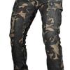 Men's Camouflage Motorcycle Jeans: Slim Fit, Multi-Pocket, Four Seasons, Anti-Fall Riding Pants.