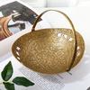 European Style Brass Carved Fruit Bowl Hollow Out Household Tea Table Snack Porch Key Jewelry Storage Tray Elegant Fruit Tray
