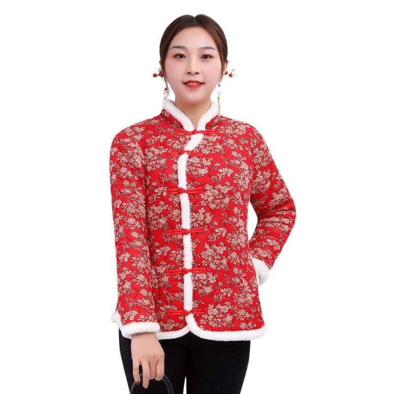 

Хлопковое пальто и куртка в китайском стиле для женщин — хлопковое пальто больших размеров в стиле ретро на осень и зиму 5XL
