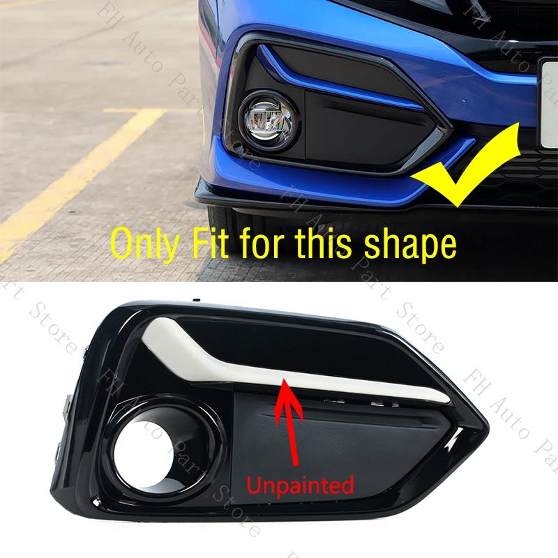 Front Rear Fog Lamp Light Trim Frame Shell Cover Lid Bezel For Honda Civic Hatchback