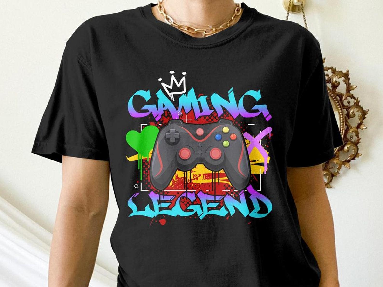 Funny Gamer Shirt, Gaming Legend, Funny Gaming Gift, Video Game Graffiti Tees 4XL