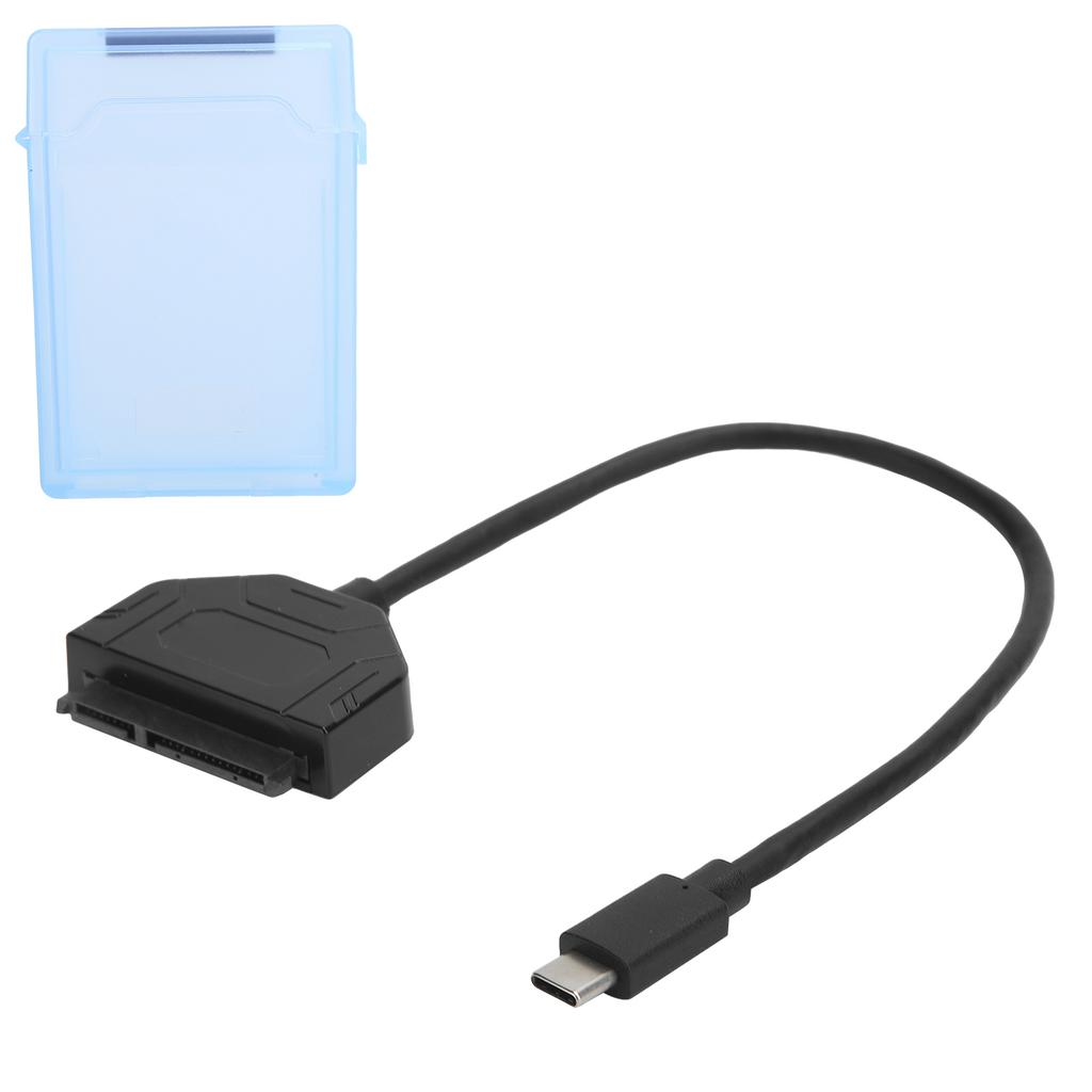 TypeC SATA Adapter 2.5in USB 3.0 10G SSD HDD Hard Disk Drive Cable Protection Box