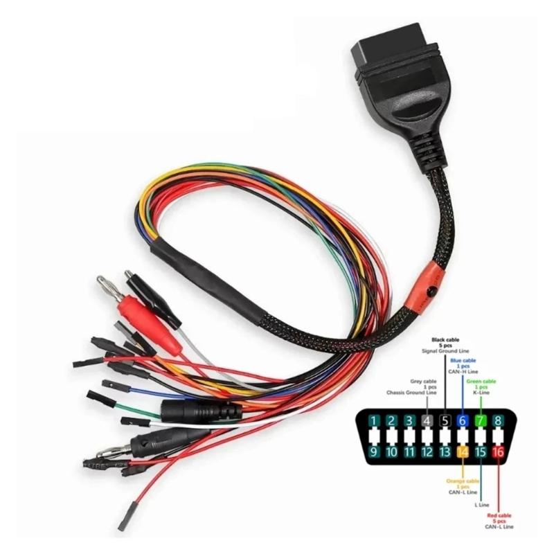 Pinout Cable for MPPS V13 V21 OBD OBD2 Diagnostic Adapter Triple Cores Cable Stable Performances