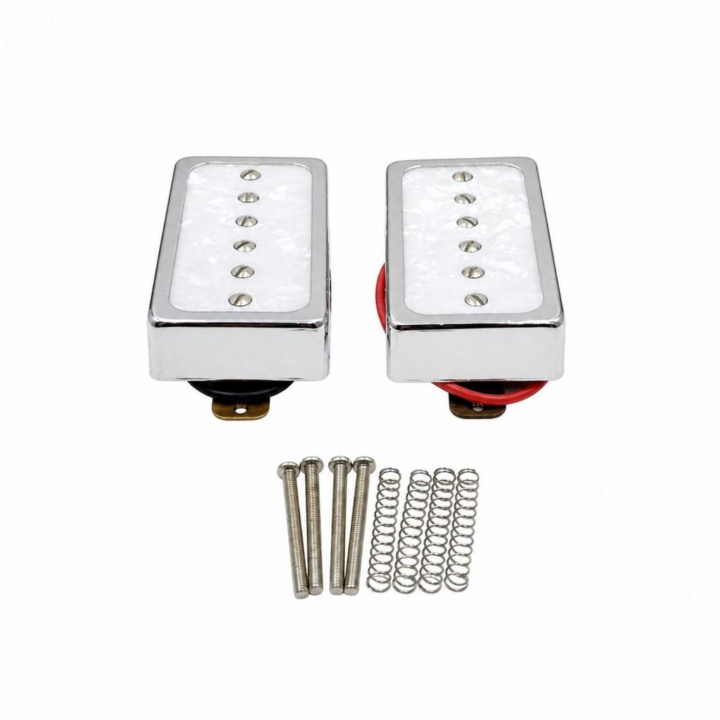 2 Pieces P90 Single Coil Pickup Set Shielded Pickups with Mounting Screws